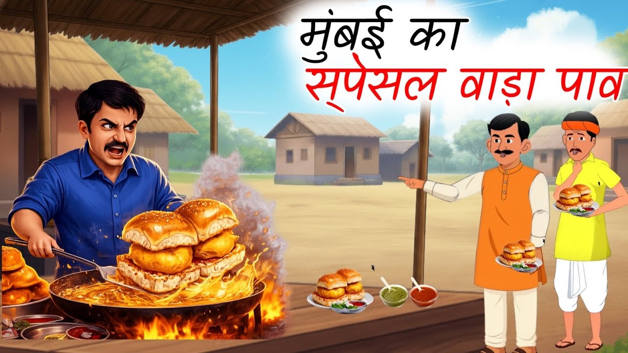 मुंबई का स्पाइसी वाड़ा पाव| Mumbai ka spicy bada pav|hindi stories || moral stories 