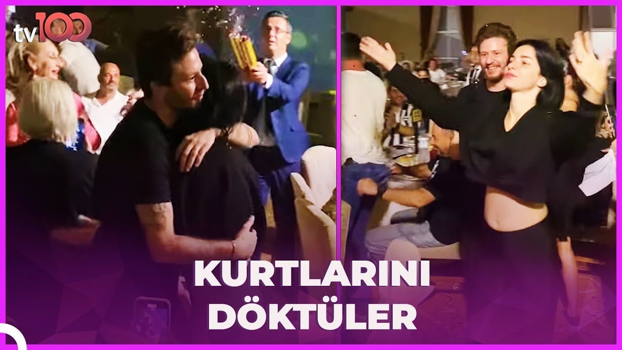 Merve Boluğur ile Mert Aydın Kıbrıs'ta balayında göbek attı