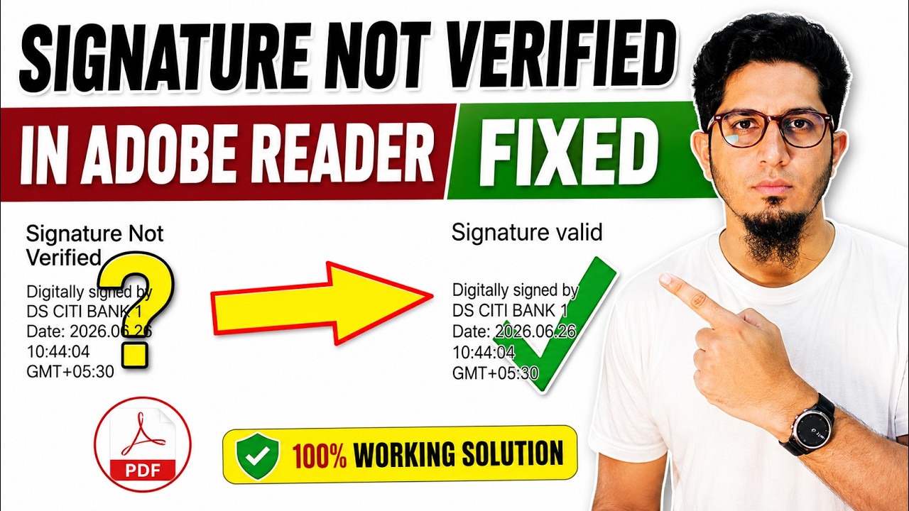 How To Validate Digital Signature in PDF | Signature Not Verified Aadhar Card #SignatureNotverified