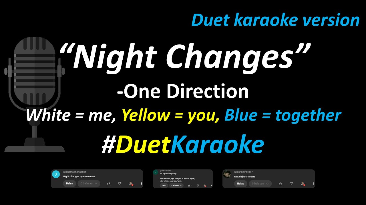 One Direction - Night Changes (Duet Karaoke Version) | Full Version
