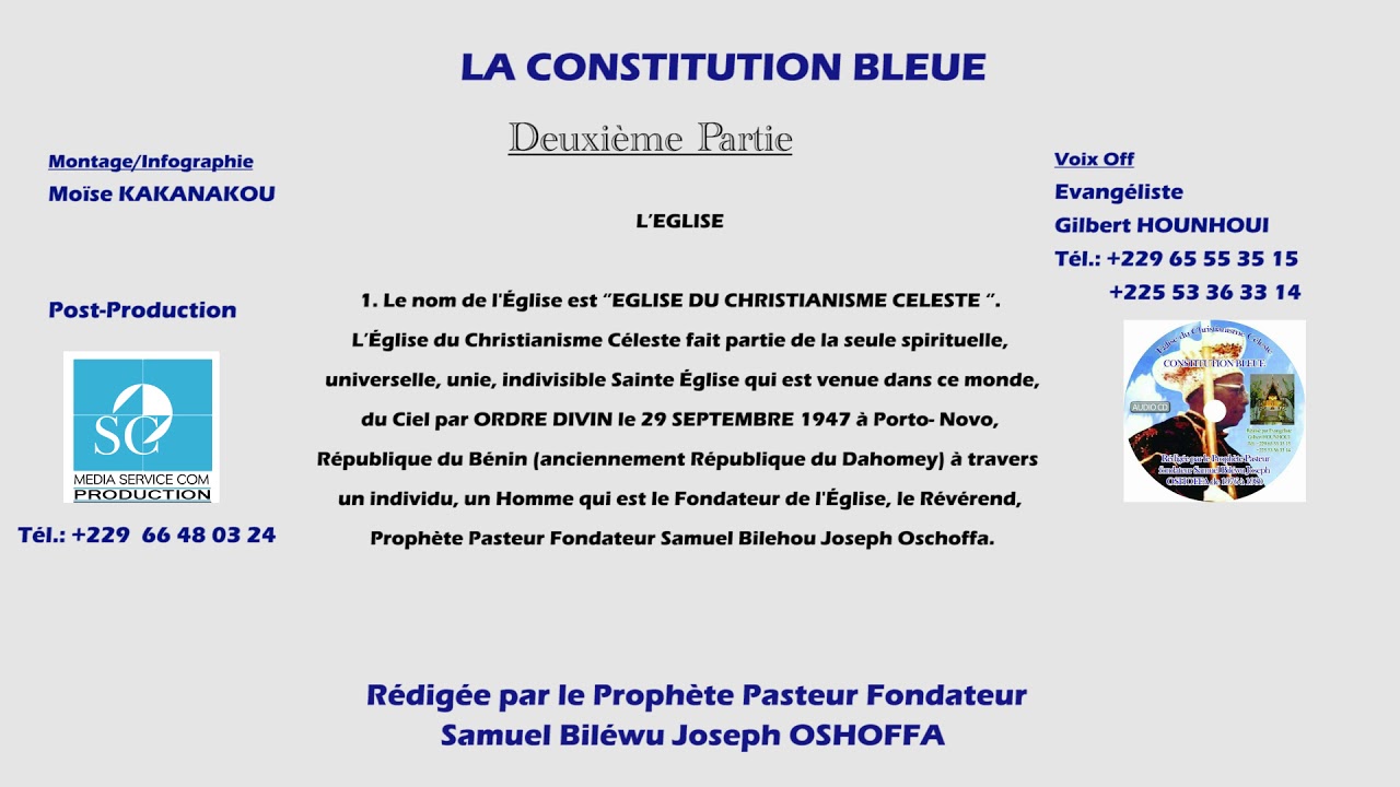 l'ECC la Constitution Bleue
