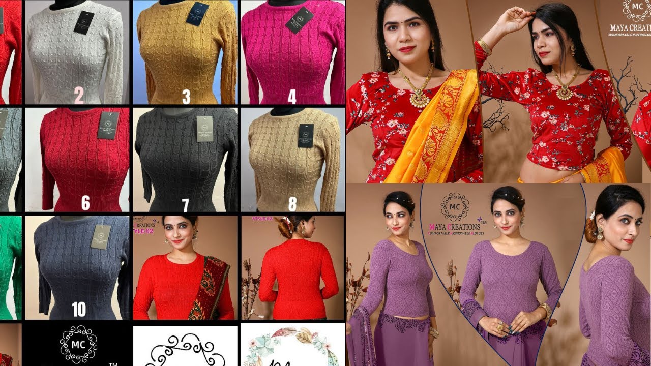 M.C. MAYA CREATION WINTER BLOUSE COLLECTION booking no 9630042296
