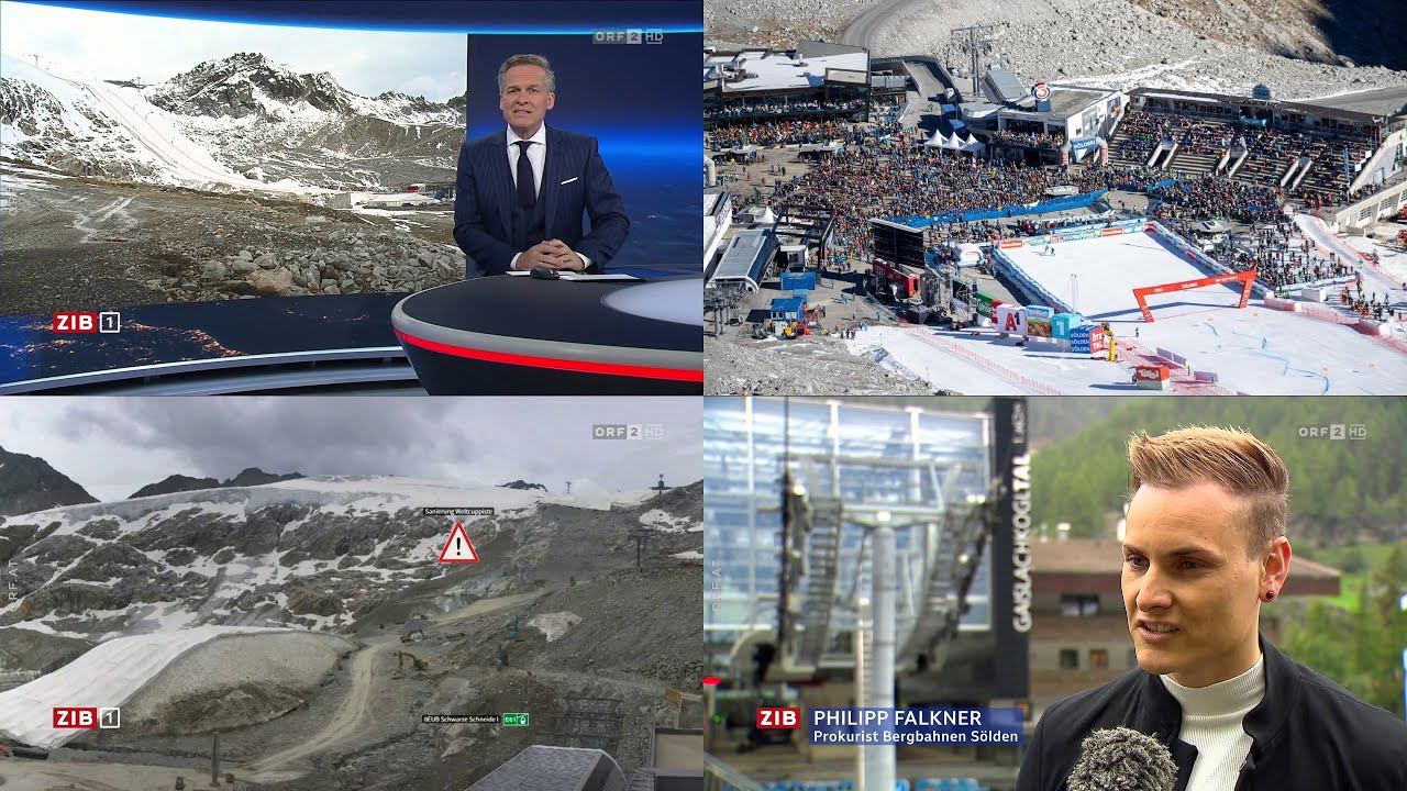 Gletscher zerst&ouml;rt f&uuml;r Ski Rennen