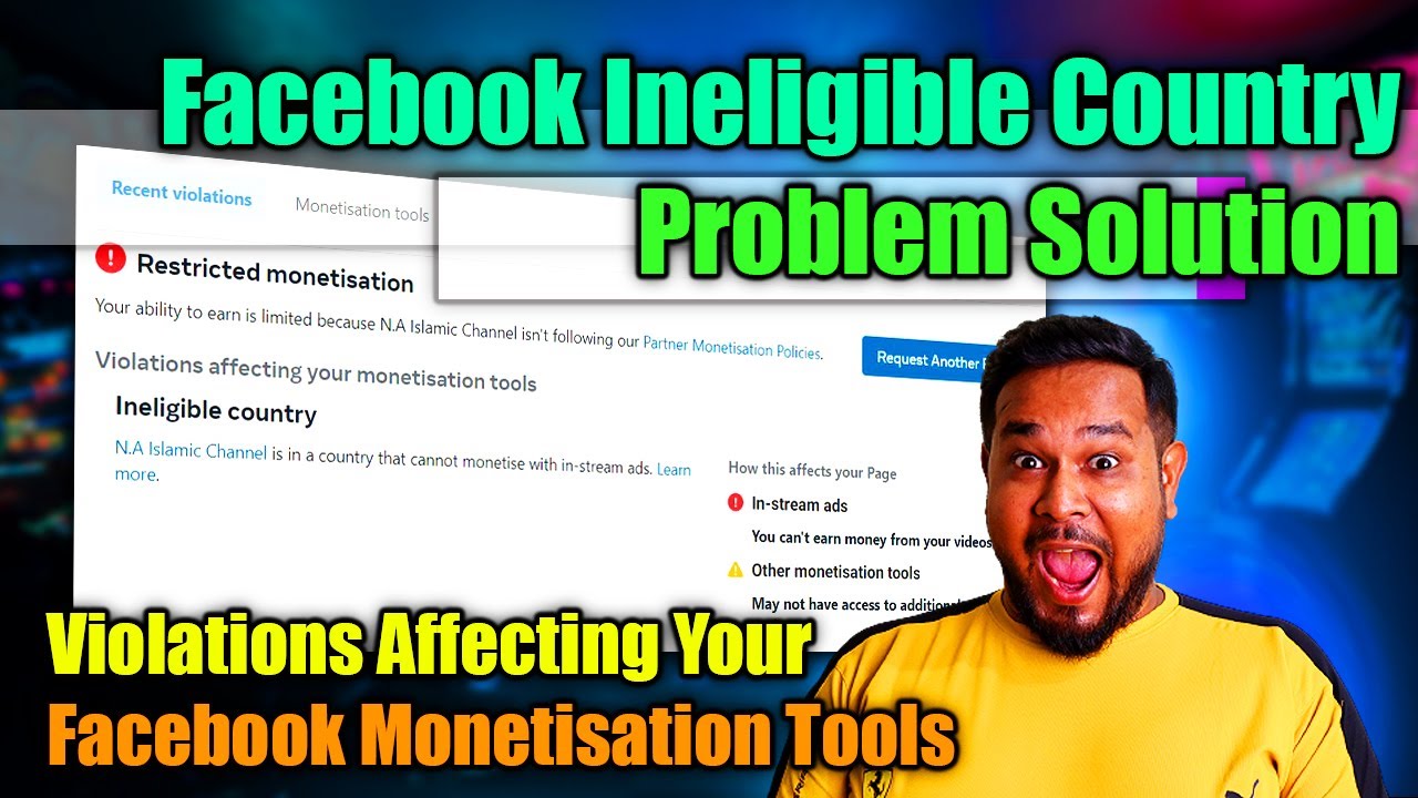 Facebook Ineligible Country Problem Solution | Violations Affecting Your Facebook Monetisation Tools