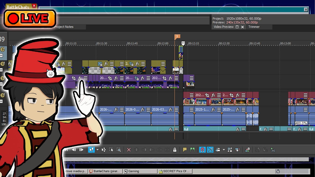 video editing stream again distractions everywhere