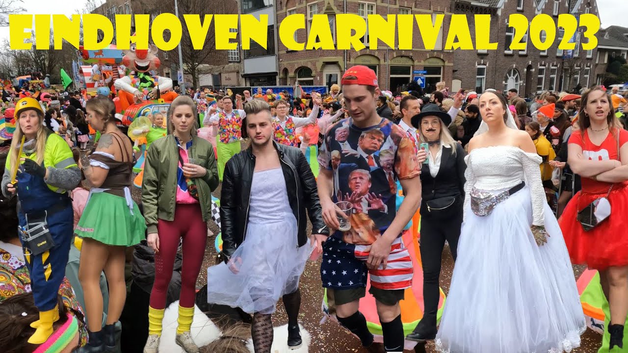 Eindhoven 2023. The craziest in Noord-brabant province. Carnival 2023 in the Netherlands,