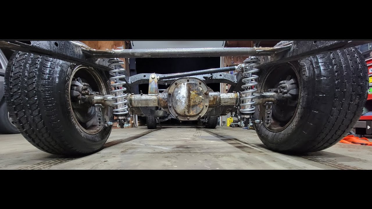 1952 Ford Crestline Sunliner 8.8 Rear End, Parallel 4 Link and QA1 Coil Over Install