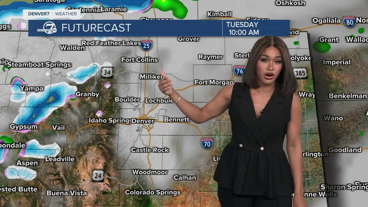 Light mountain snow Sunday; fire weather concerns Monday