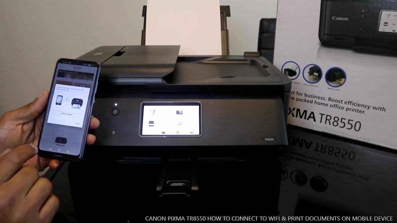 CANON PIXMA TR8550 HOW TO CONNECT TO WIFI & PRINT DOCUMENTS ON MOBILE DEVICE