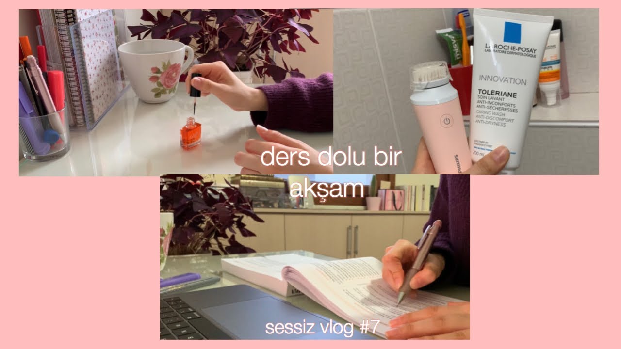 ders &ccedil;alışmalı bir akşam📝 | sessiz vlog #7