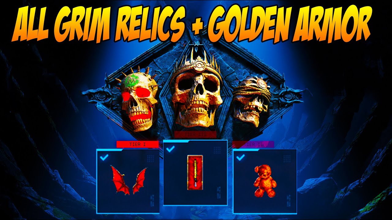 ALL GRIM RELICS & GOLDEN ARMOR GUIDE (BO7 Zombies)