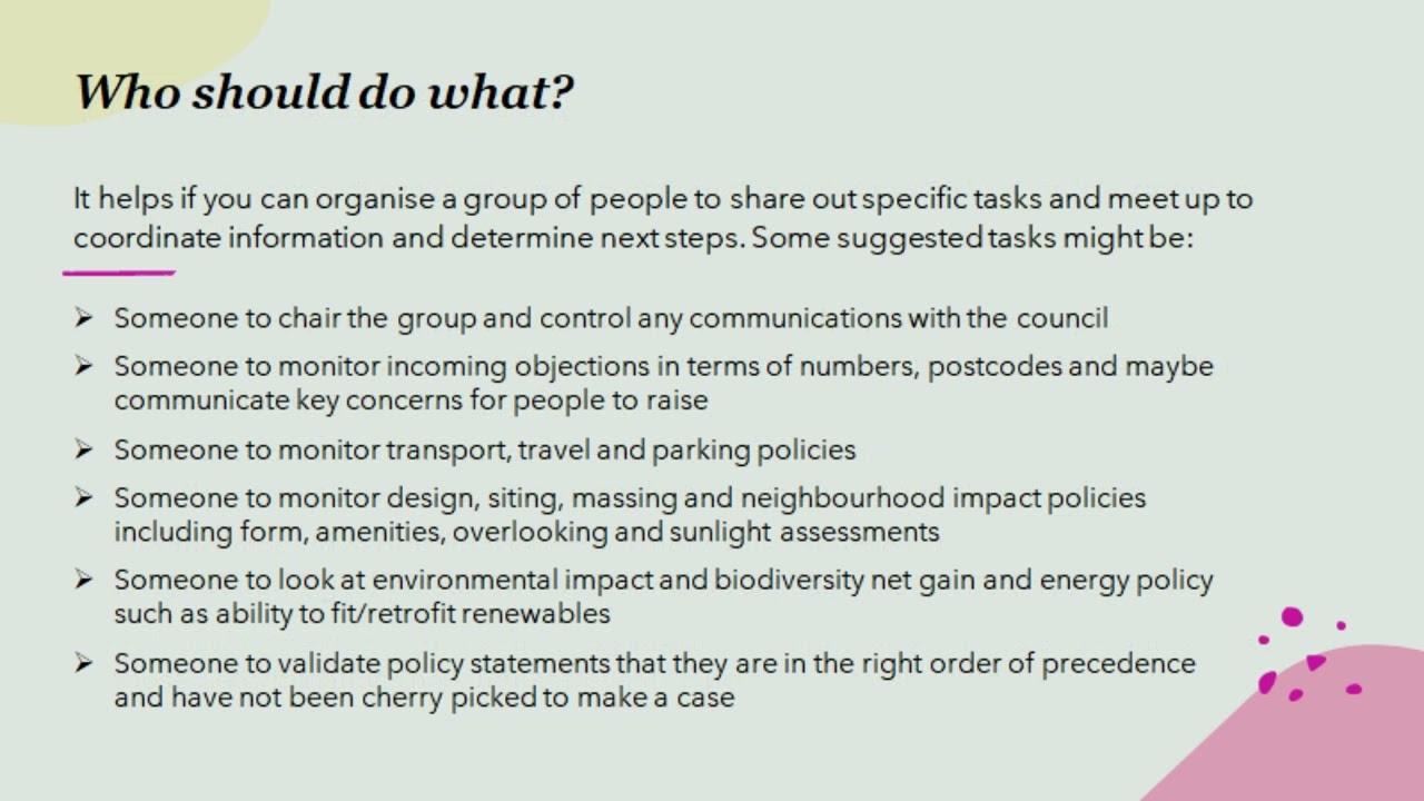 Planning Objection hints