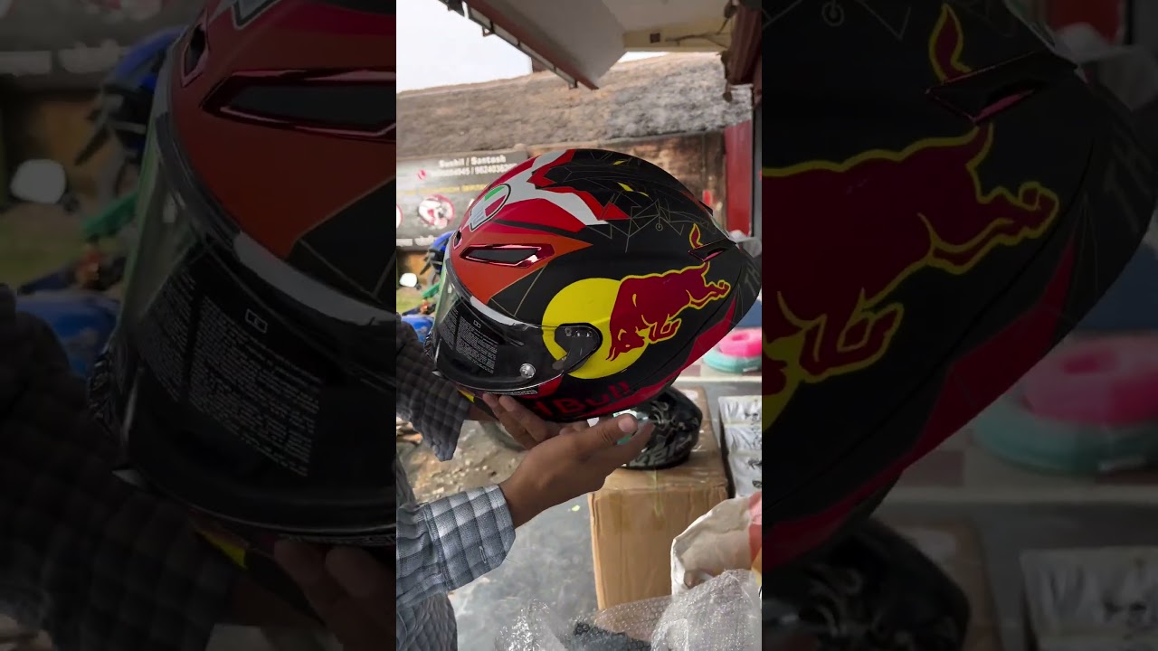 New agv helmet with redbull theme &reg;️⭕Ⓜ️E⭕🤙🏻 dm:9749935186 #youtubeshorts #trending #ytshorts #love