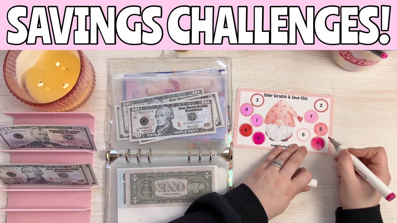 SAVING MONEY WITH SAVINGS CHALLENGES! | Saving Money is So Much Fun! 🤩