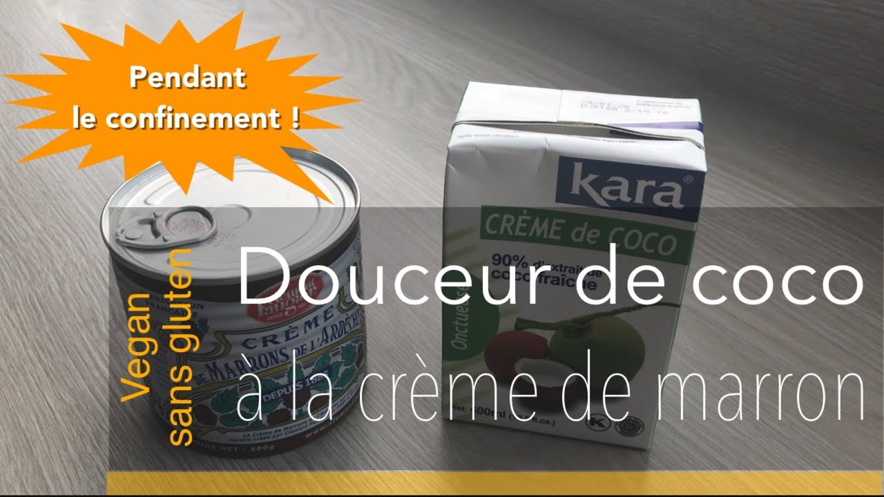 Douceur de Coco à la Crème de Marron, mousse et crème glacée - dessert vegan - sans gluten