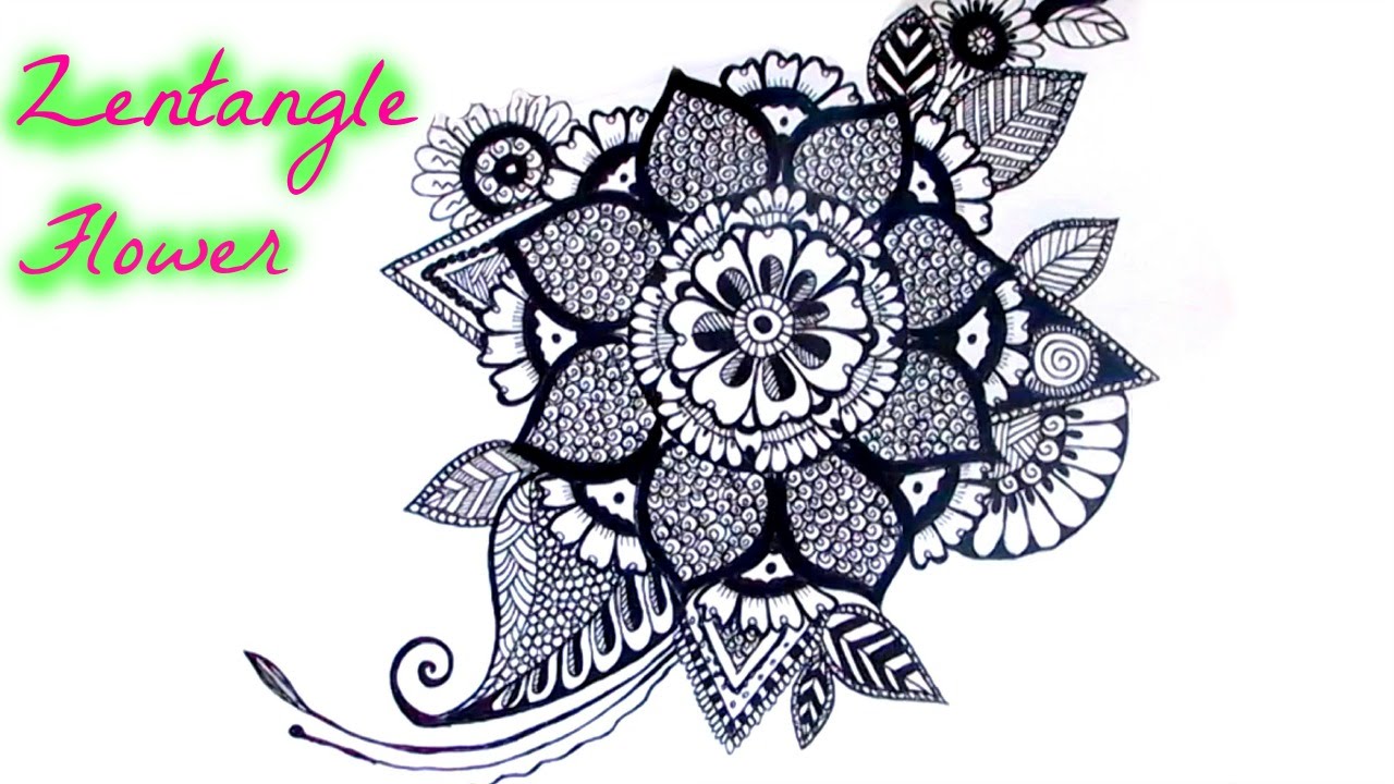 Draw a Zentangle Flower