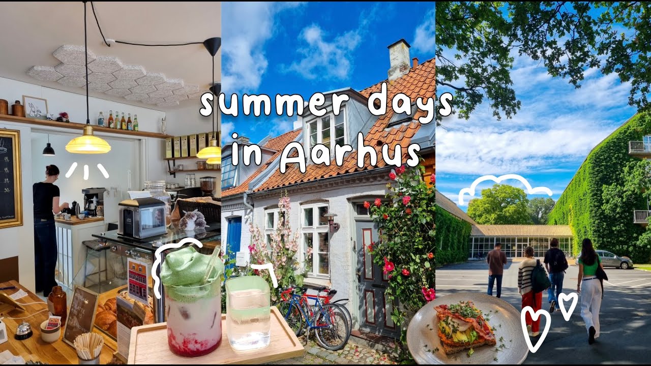 summer days in Aarhus | museum visit, cute cafes and daily life as a summer school student 🌷🫧💕