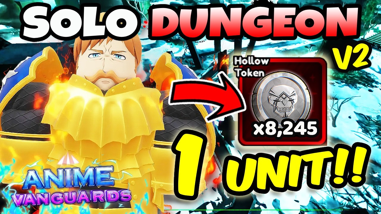 1 UNIT ONLY! Escanor Solo Destroyed Underworld Dungeon in Anime Vanguards!
