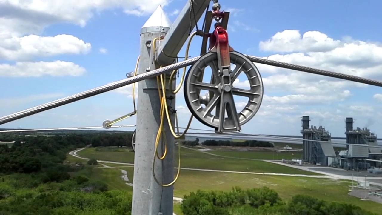Transmission wire pulling
