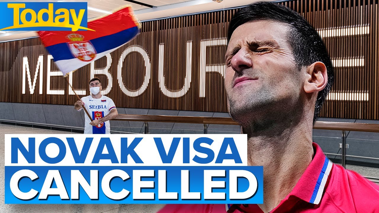 Novak Djokovic's visa cancelled at Melbourne Airport ahead of Australian Open | Today Show Australia