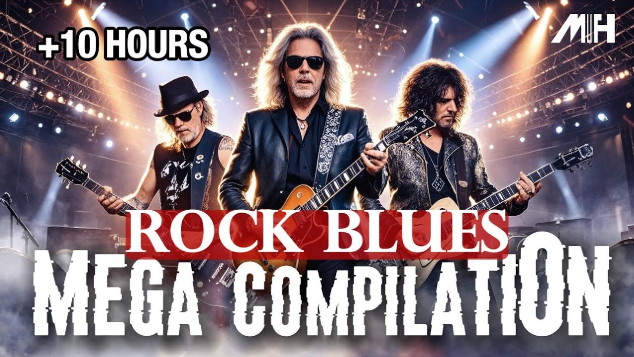 ROCK BLUES GUITAR ☠ | MEGA COMPILATION 10 HOURS (LET'S GET ROCK !!!)