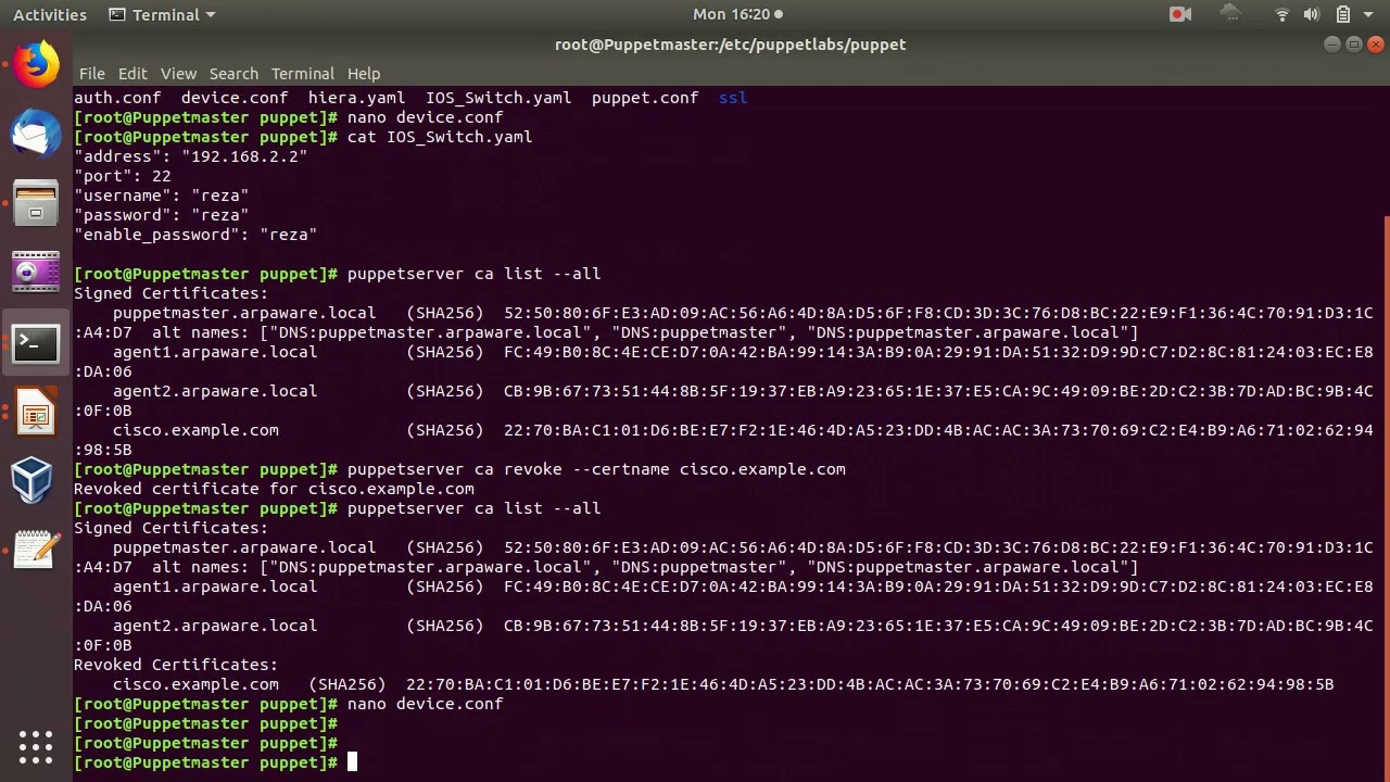 Network Automation Demo with Puppet and Ansible