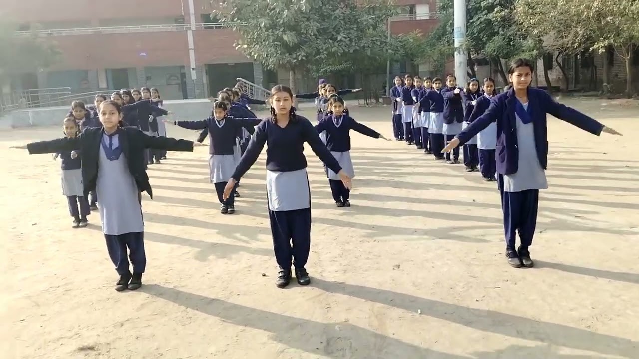 Mass PT Table Exercises | School Physical Training Demonstration
