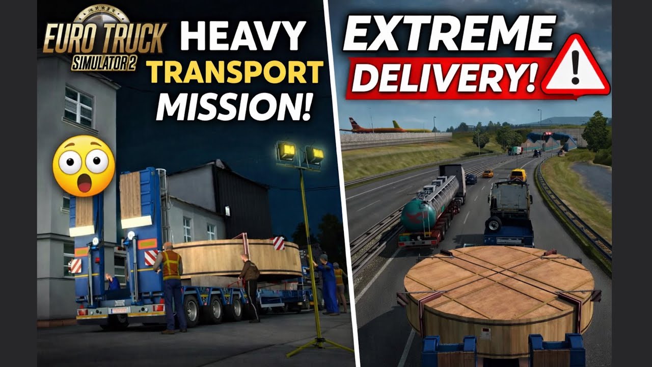 Live Heavy Transport Mission Challenge 😱 |Euro Truck Simulator 2 Gameplay | Extreme Cargo Delivery 🚛