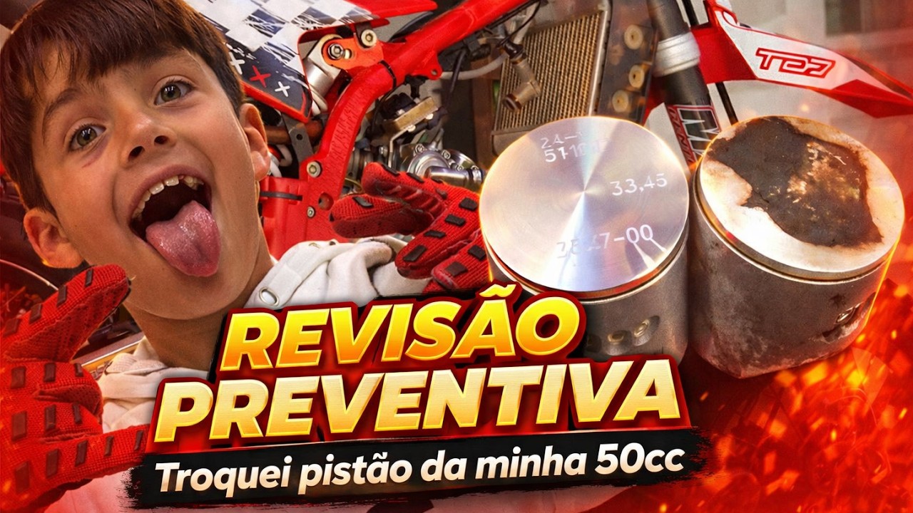 VLOG 40 - REVIS&Atilde;O PREVENTIVA 50CC - TROCA PIST&Atilde;O - TUTU T27