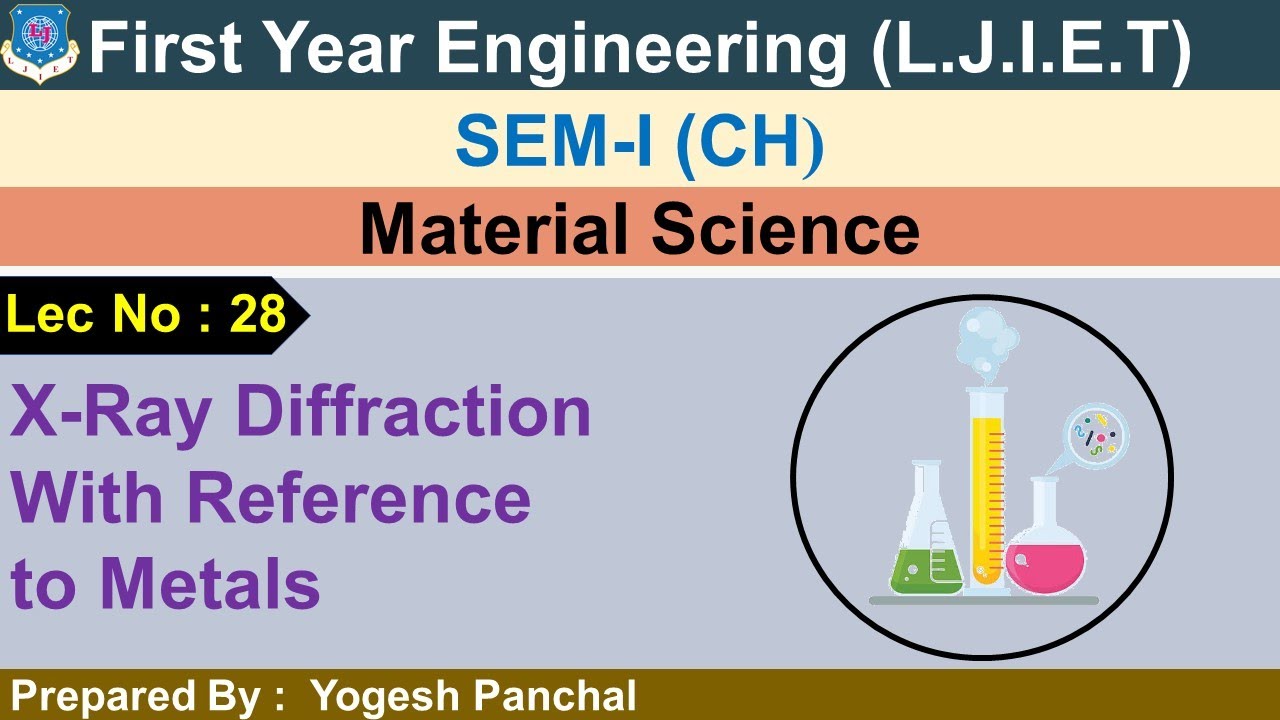X-Ray Diffraction With Reference to Metals| Material Science | First Year Engineering