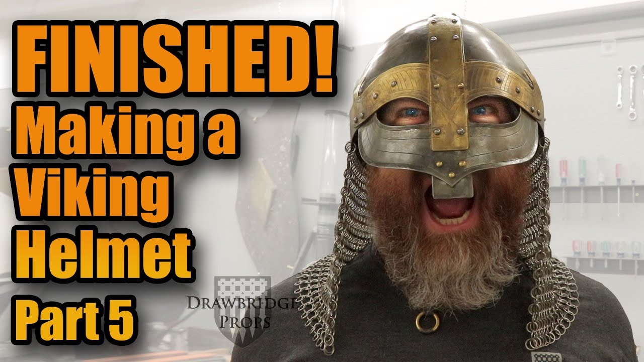 How to make Armor: MAKING A STEEL VIKING HELMET - Part 5