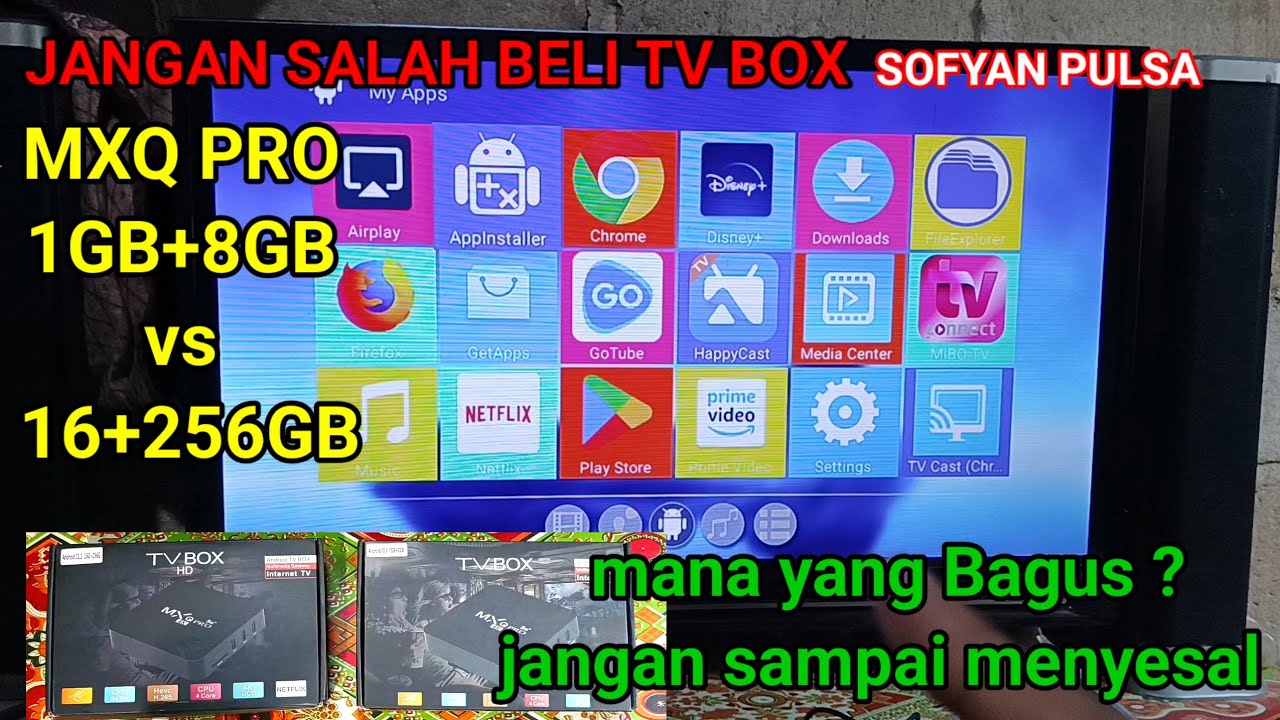 TV BOX ANDROID MXQ PRO 4K 16GB+256GB vs 1GB+8GB