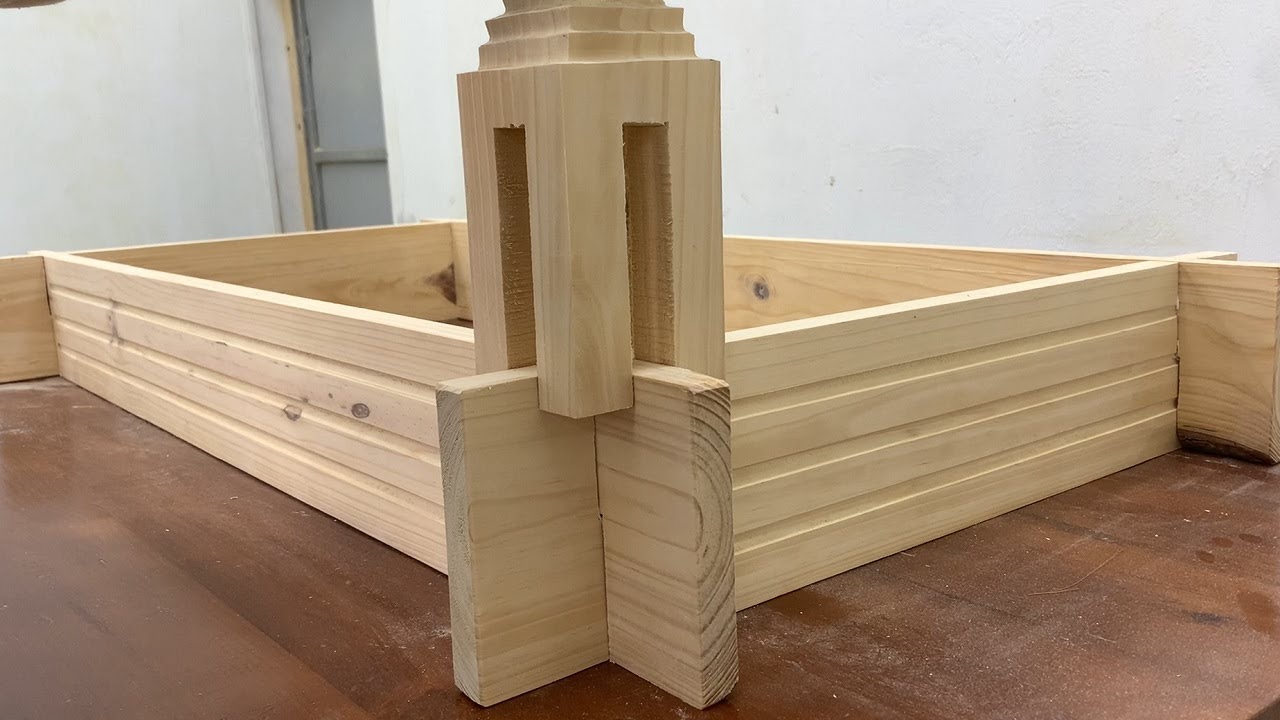 How To Do Manually To Create Solid 4 Corner Joint - Build Table With Many Unique And Fancy Details