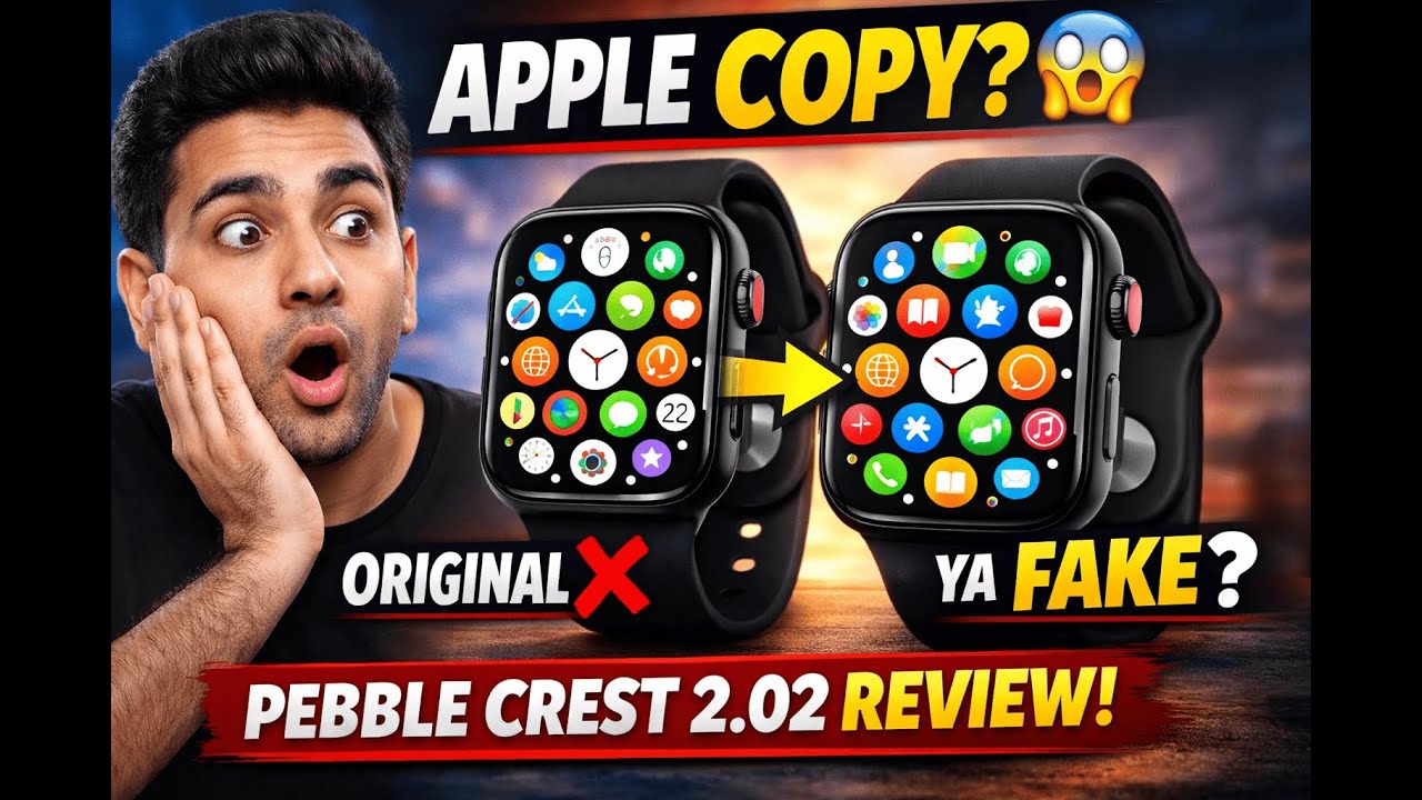 Apple Watch Copy? 😱 | Pebble Crest 2.02 Honest Review 🔥 @pebble_official  @amazonindia @apple