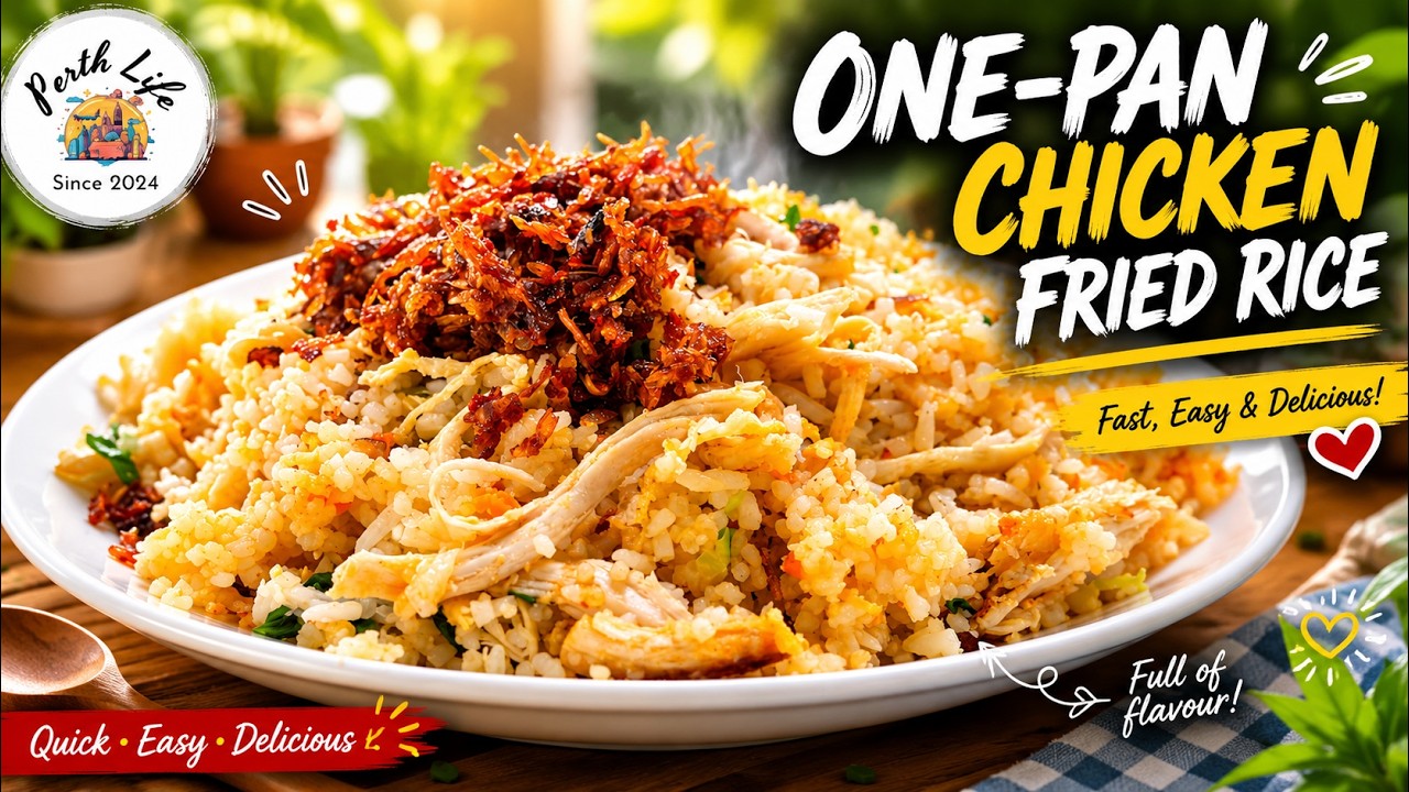 One-Pan Chicken Fried Rice 🍳🍗🍚 | Fast, Easy & Delicious! | Life in Perth AuLK