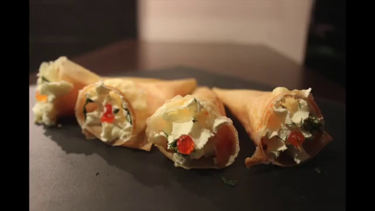 Feuille de Bric Saumon mousse citron au Siphon