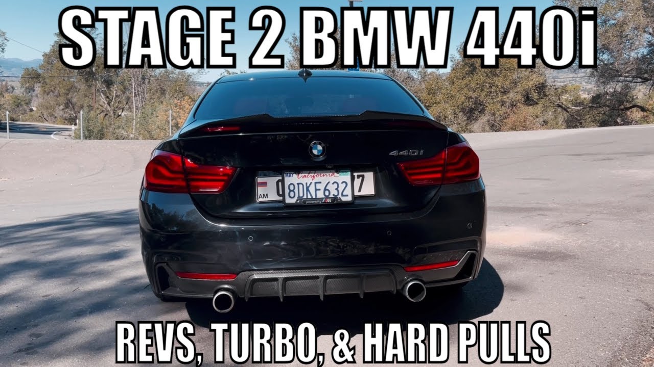 BMW 440i Stage 2 Straight Pipe RAW Exhaust & Turbo Sounds