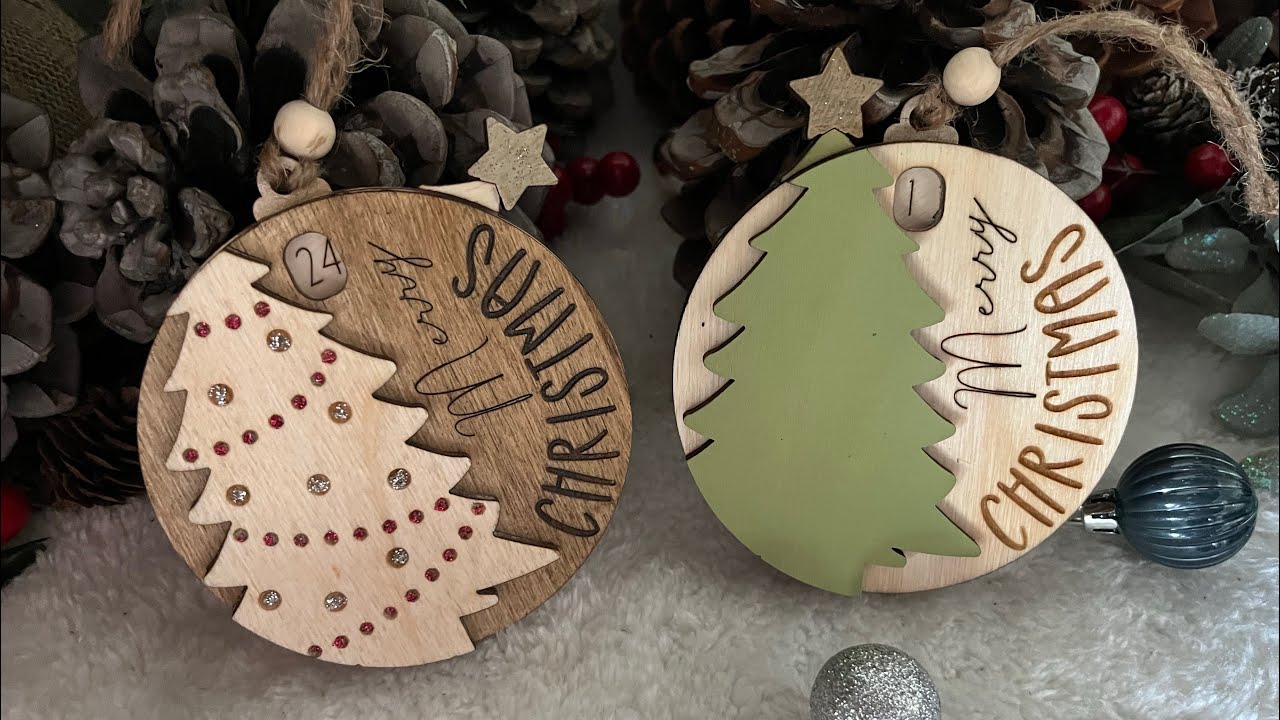 7-Minute DIY Christmas Countdown Ornaments | Fast & Easy Laser Cut Projects