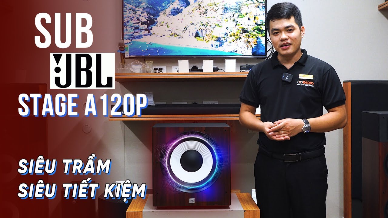 Loa Sub JBL Stage A120P, Sub Điện Bass 30cm, Công Suất 500W Mạnh Mẽ