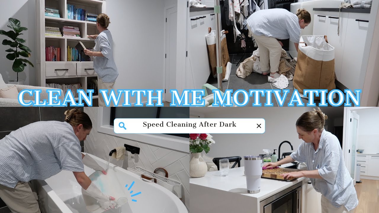 🌿 CLEAN WITH ME AT NIGHT | Speed Cleaning Motivation, Depression Cleaning, Weekly Clean!