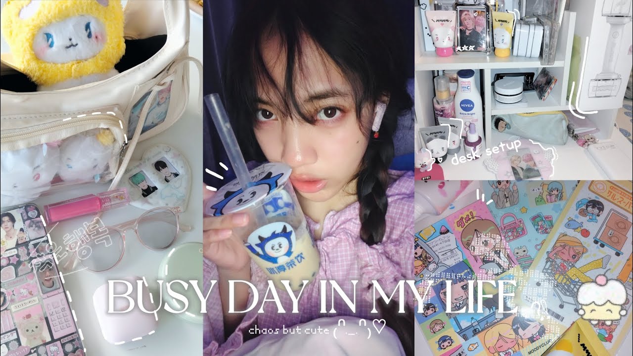 Busy Day Vlog 🍥 Study Korean with me, Desk Setup, life update, etc 