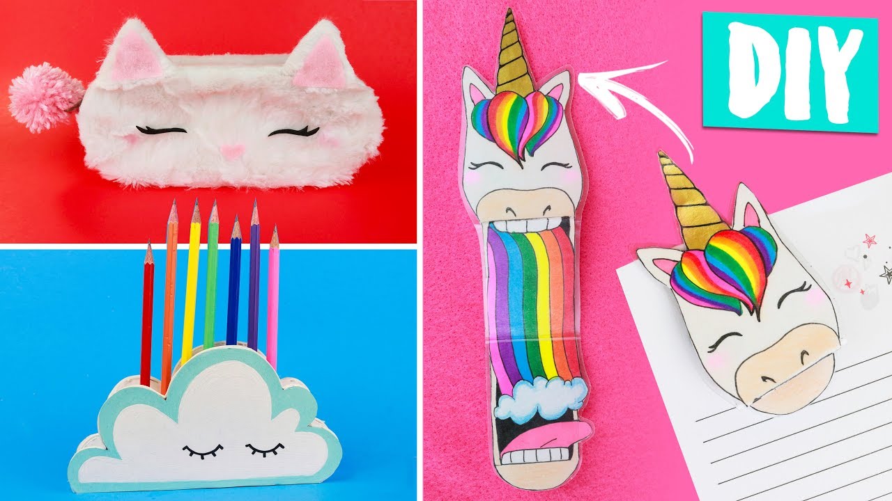 DIY MATERIAL ESCOLAR KAWAII com MATERIAL RECICLADO! Por Isabelle Verona