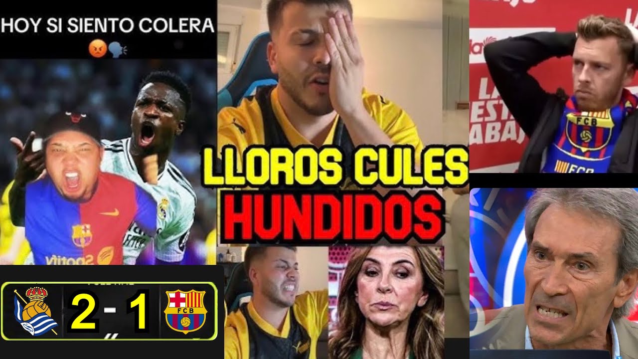 The best reactions and tears from Barcelona fans after Real Sociedad 2 vs Barcelona 1 🤣 Barcelona...