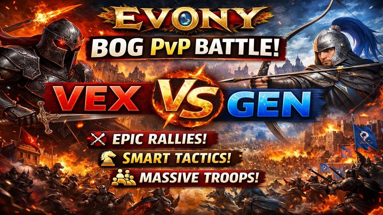 🔥 EVONY BOG INTENSE PvP | VEX vs GEN Alliance | Smart Plays vs Massive Troops 🔥