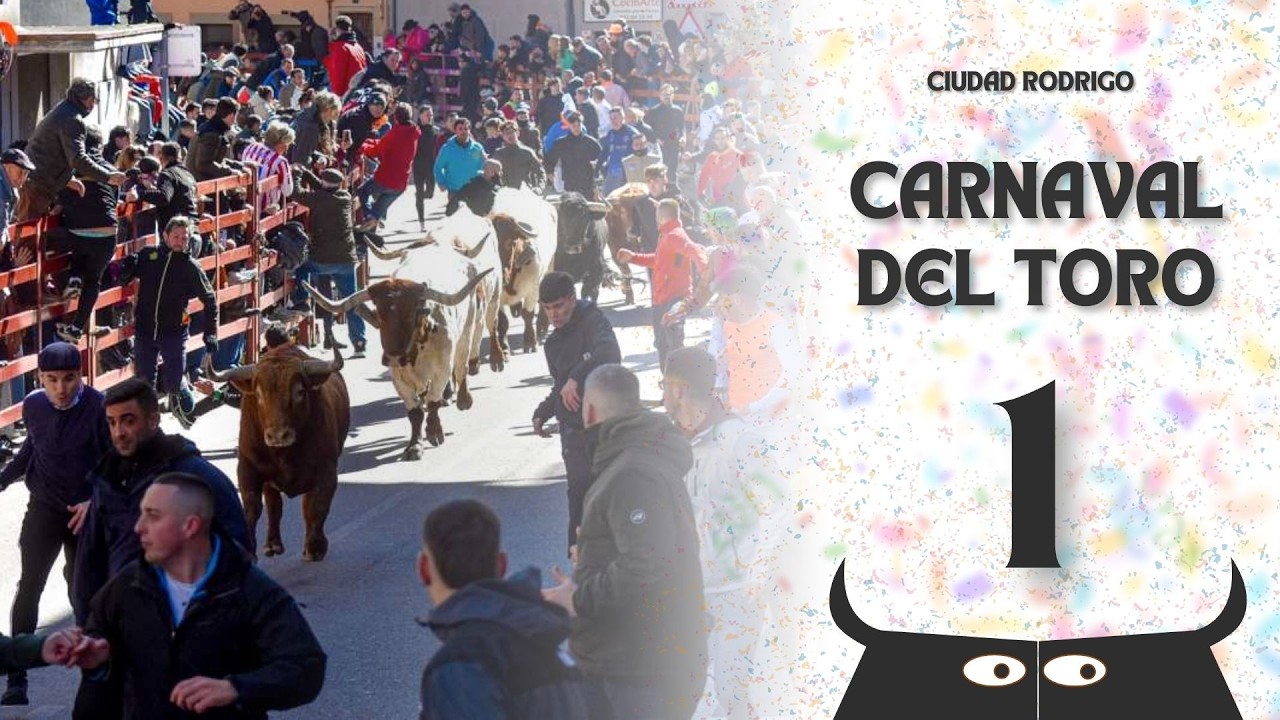 PRIMER ENCIERRO del Carnaval del Toro de Ciudad Rodrigo 2026 | Toros Lopez Gibaja y Monte la Ermita