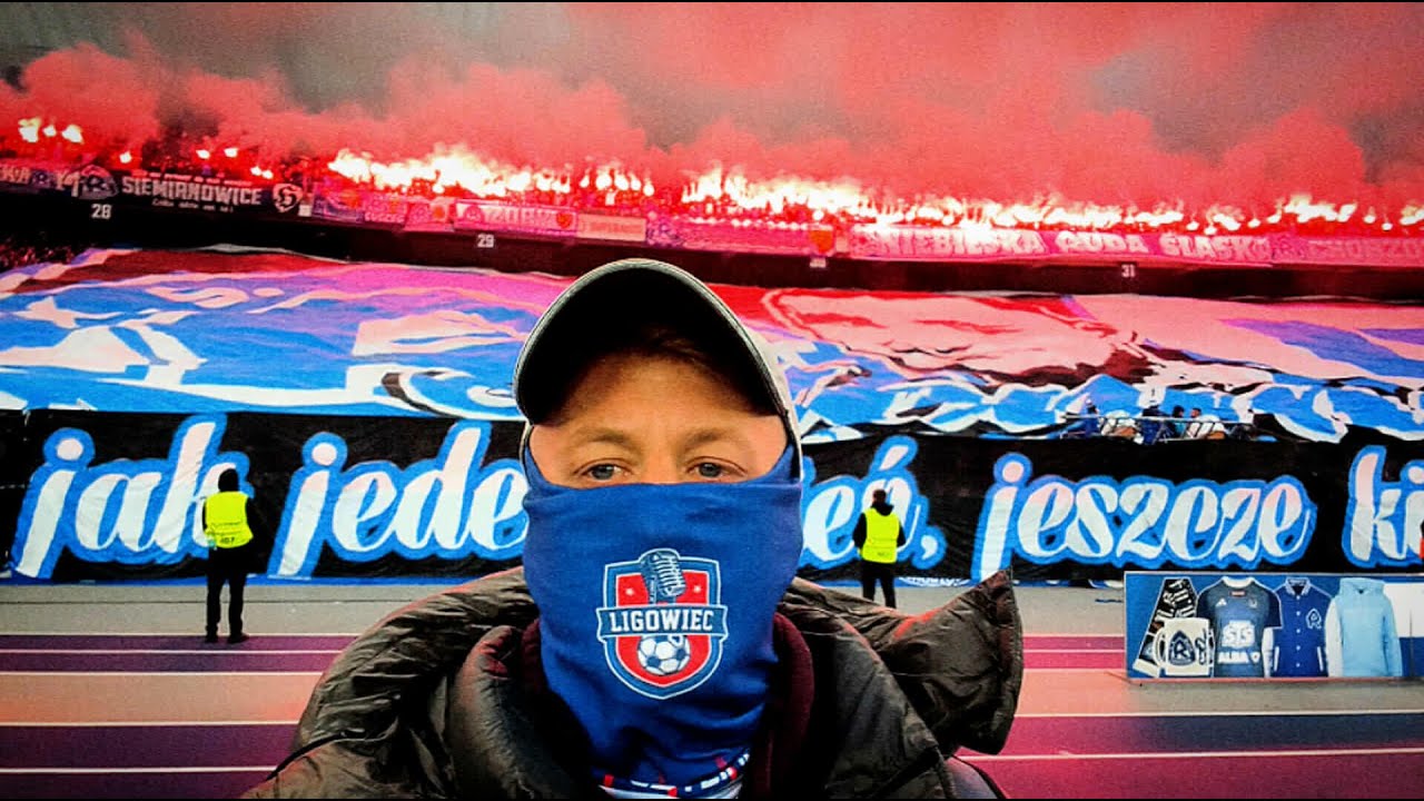 SZALONY MECZ W KOTLE CZAROWNIC. RUCH CHORZÓW - ŚLĄSK WROCŁAW 2-2. KULISY, OPRAWY. BETCLIC 1 LIGA