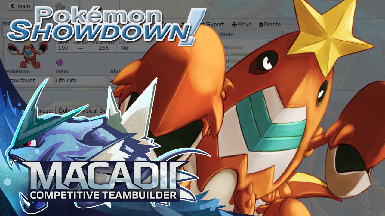 Crawdaunt Team Builder! - Pokemon Showdown UU Team Building w. macadii (Smogon ORAS UU)