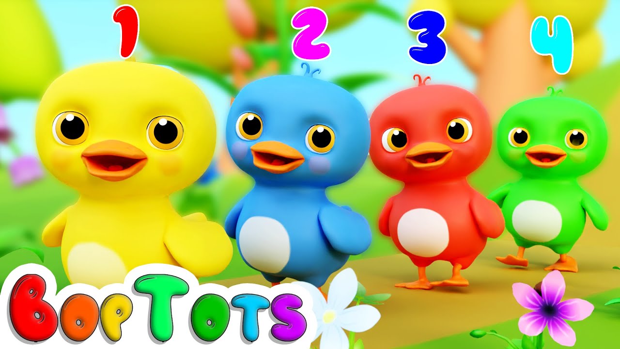 Five Little Ducks Song (Learn Colors Song) + More Nursery Rhymes & Kids Songs - BopTots