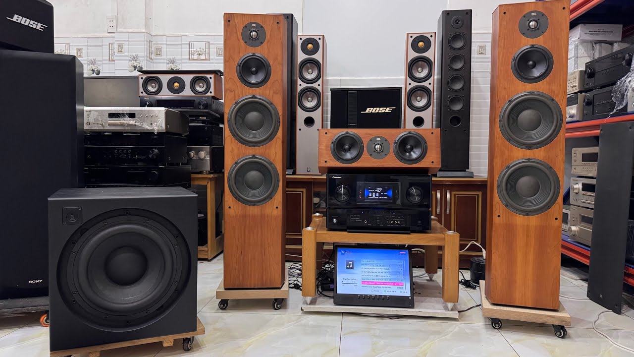 Combo siêu khủng Amply Pioneer LX90 - loa JBL Xti 100 - sub Sony SA-WX90 , center JBL Xti10 chơi Tết
