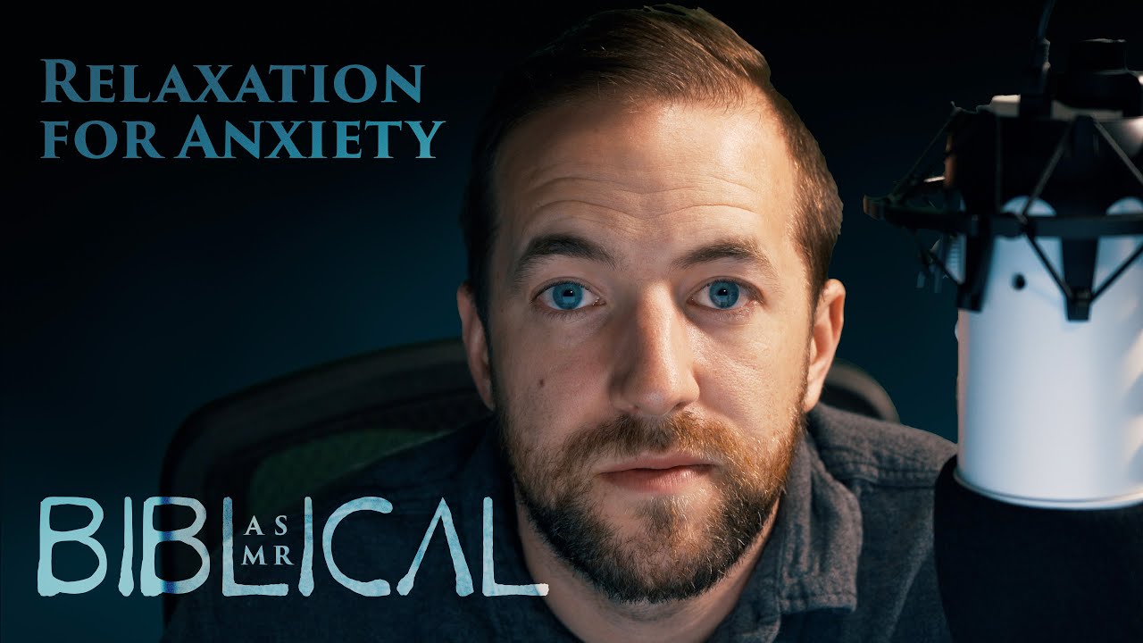 ASMR Relaxation for Anxiety Whispered Guided Meditation Biblical [4K] (with fire crackling)